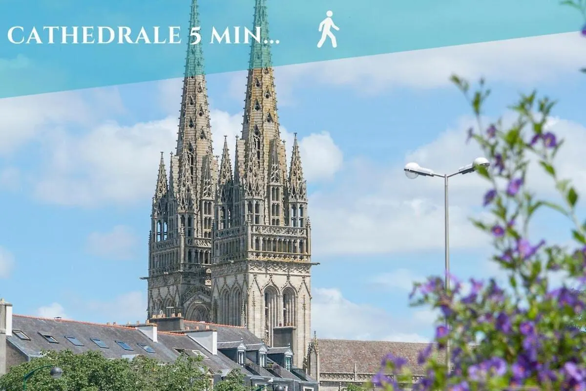 -Le Majorelle- Studio Parking Balcon Centre Wifi Appartement Quimper 0*,