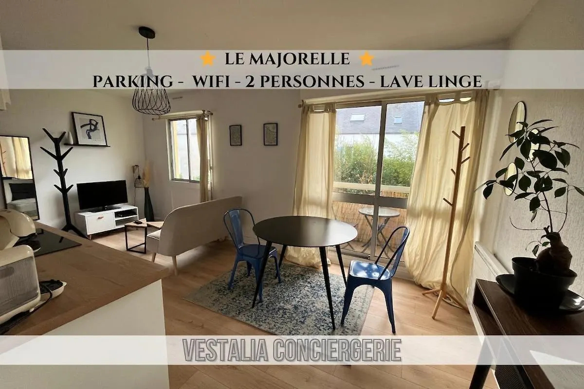 -Le Majorelle- Studio Parking Balcon Centre Wifi Appartement Quimper Frankrijk